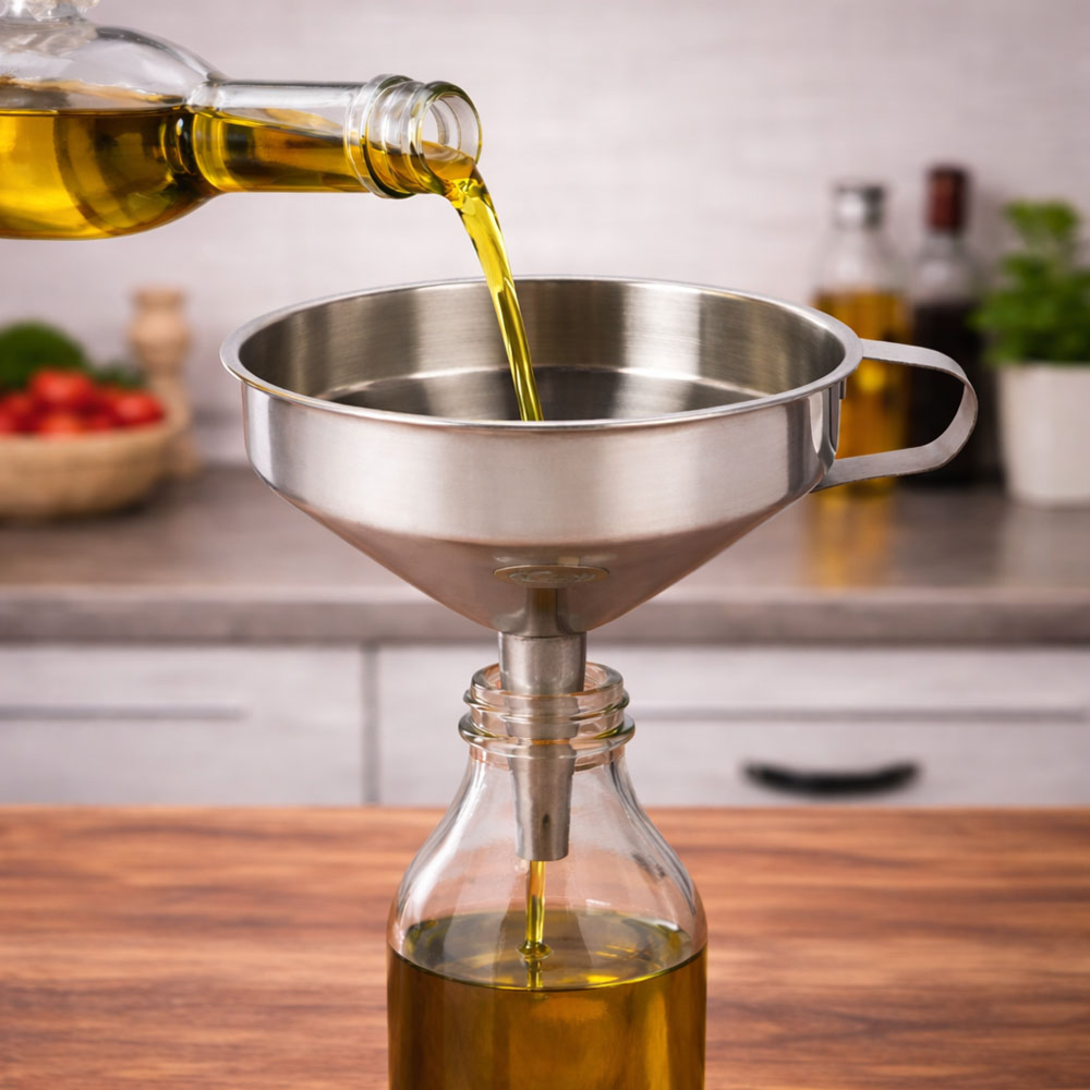 Stainless Steel Kitchen Funnel - Silver color