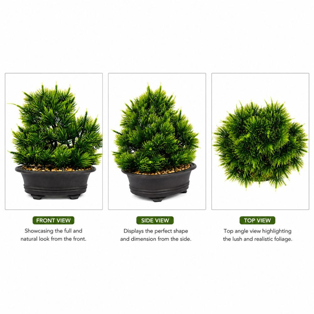 Lush Realistic Artificial Cedar Pine Bonsai Decorative Pot Plant