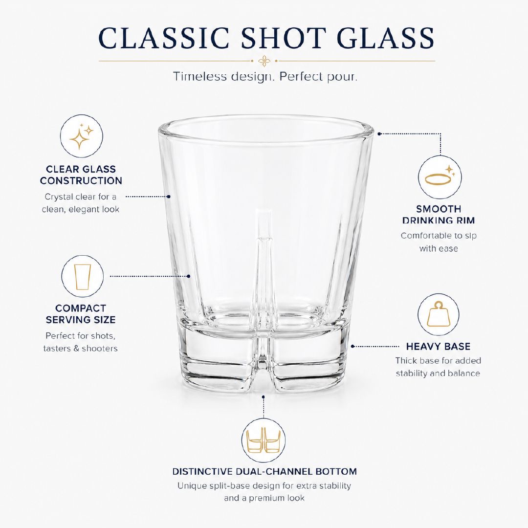 Epicurean Luxury Crystal Y Glass | Stable Segmented Base Design | 9 Cm Height