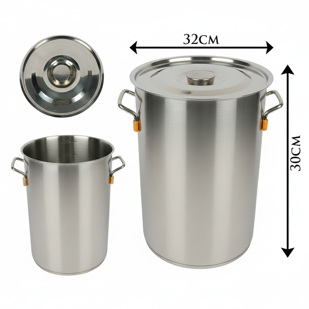 Commercial Stainless Steel Storage Pot & Honey Tank -(32x30CM)