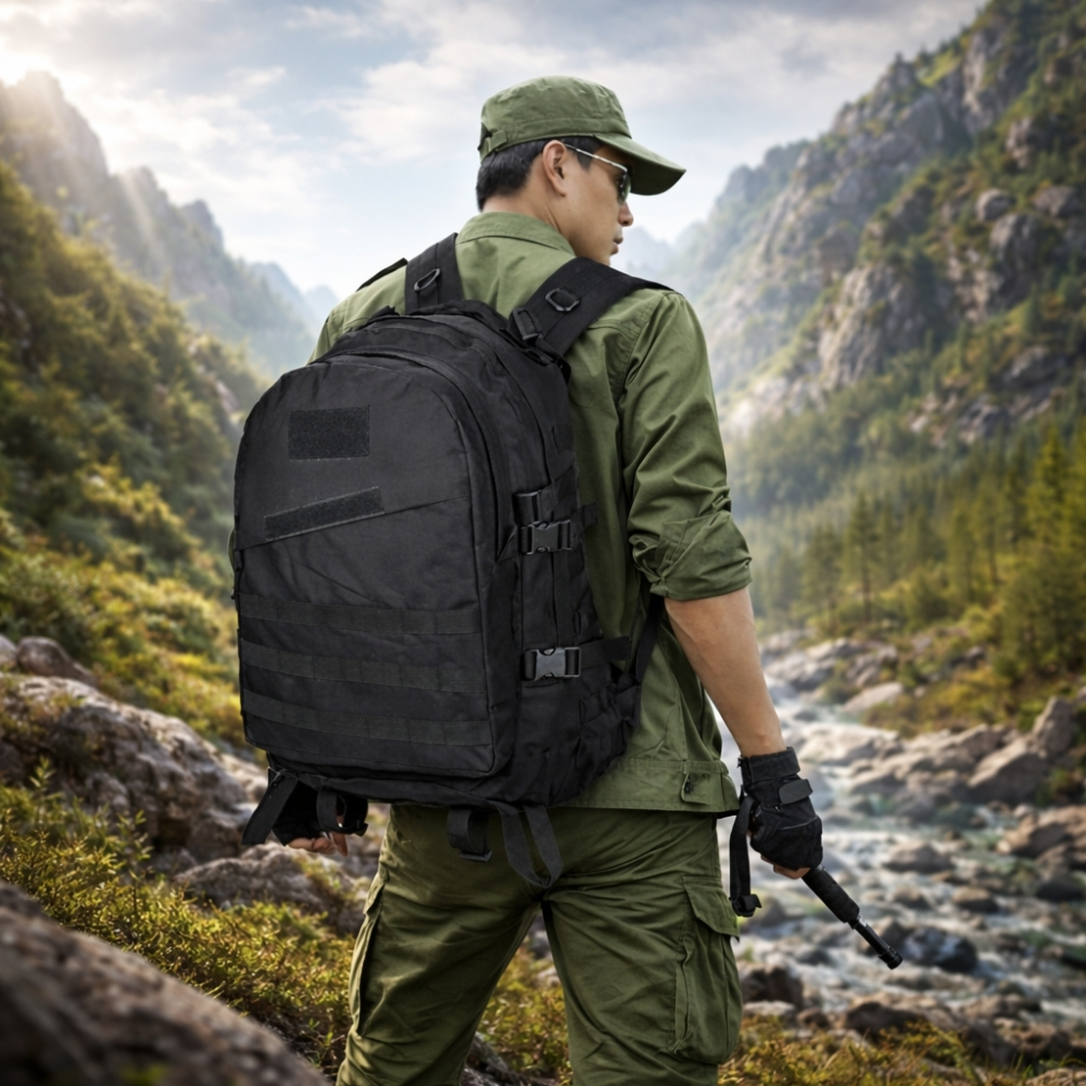 Highland Tactical Stealth Backpack for Men – Heavy Duty Tactical Hiking & Travel Bag