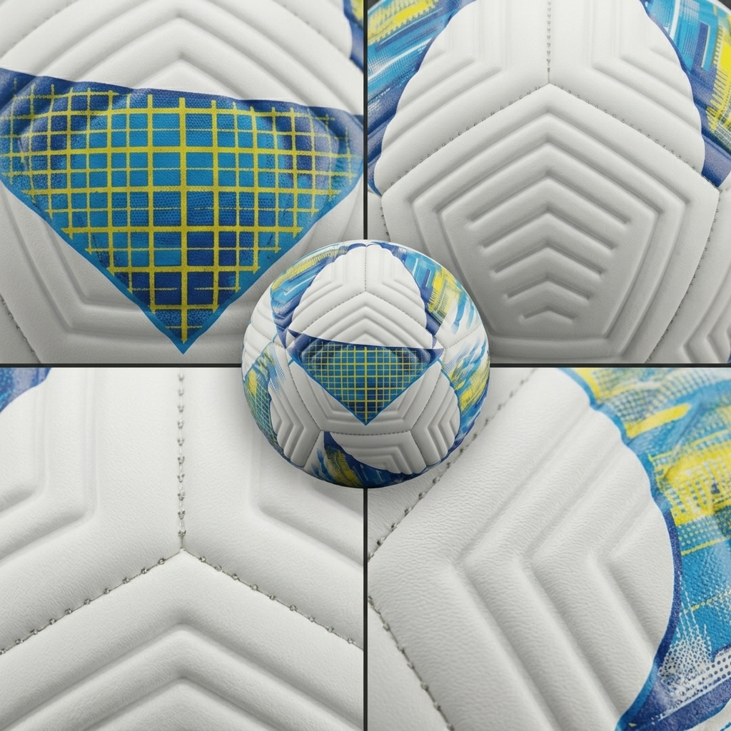 Professional High Visibility Outdoor Football Soccer Ball Size Five