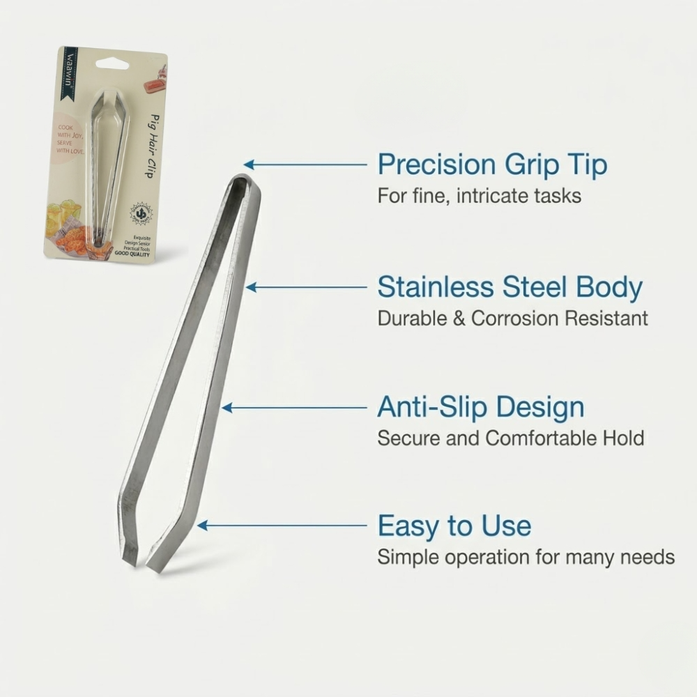 Stainless Steel Fish Bone Remover Tweezers – Precision Fish Bone Picker (11.5cm)