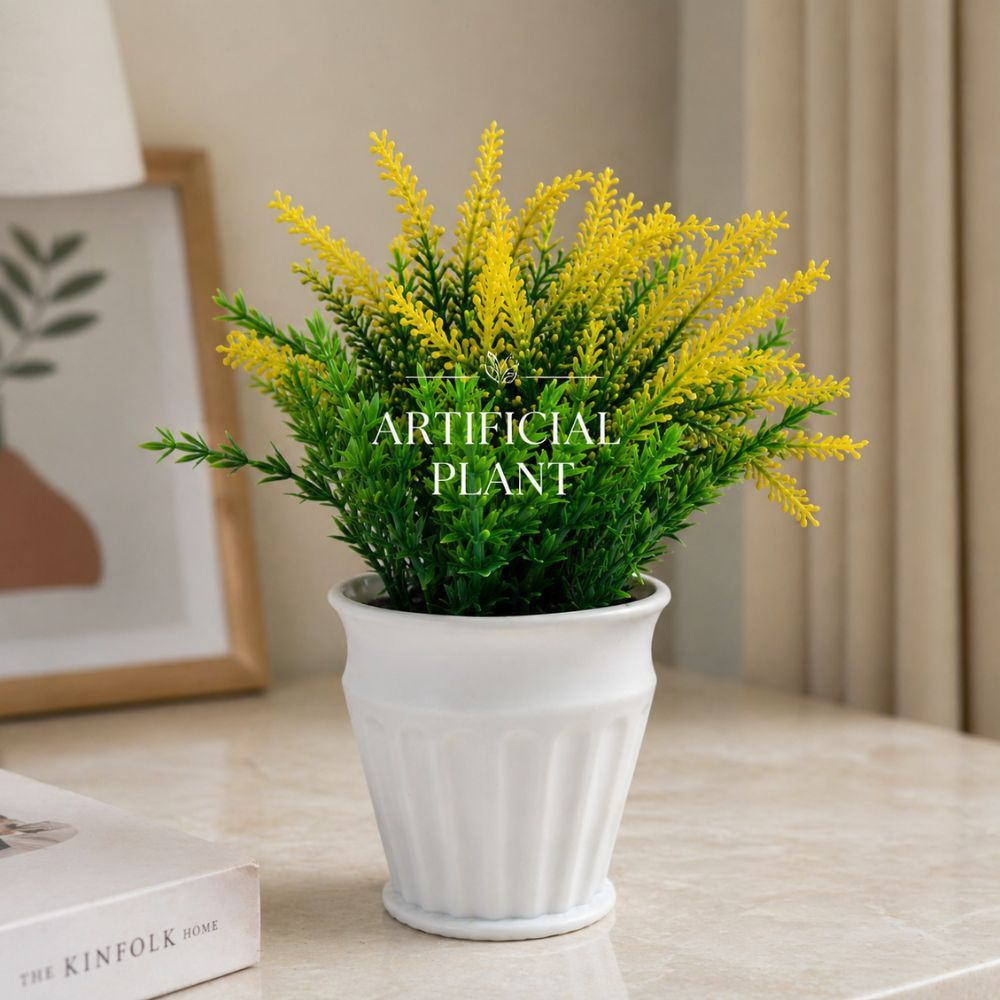 Luxury Realistic Artificial Plant Decor In Elegant White Pot