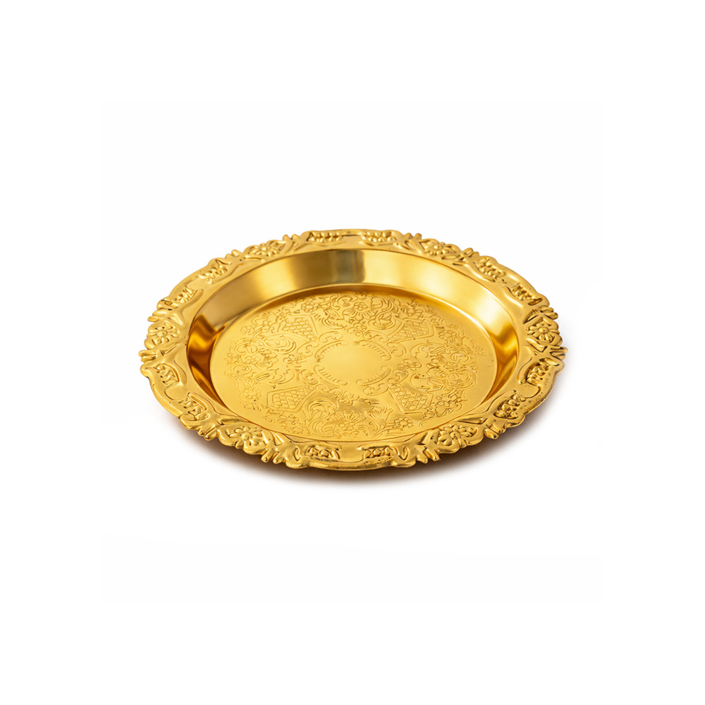 Decorative Gold Mini Dessert & Snack Plate (10cm)