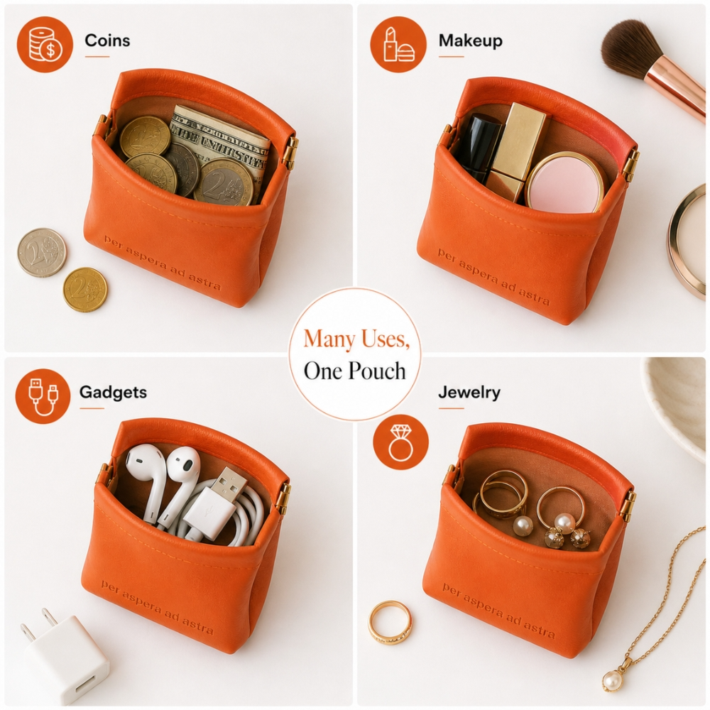 Mini Makeup Pouch - Elegant Travel Organizer (12cm)