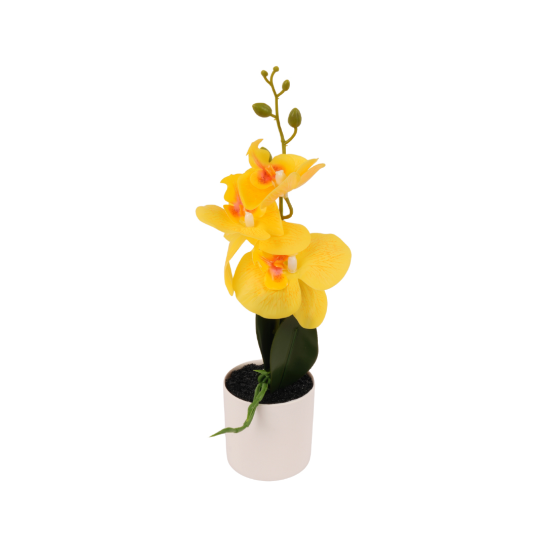 Artificial yellow orchid plant |Artificial Flowers