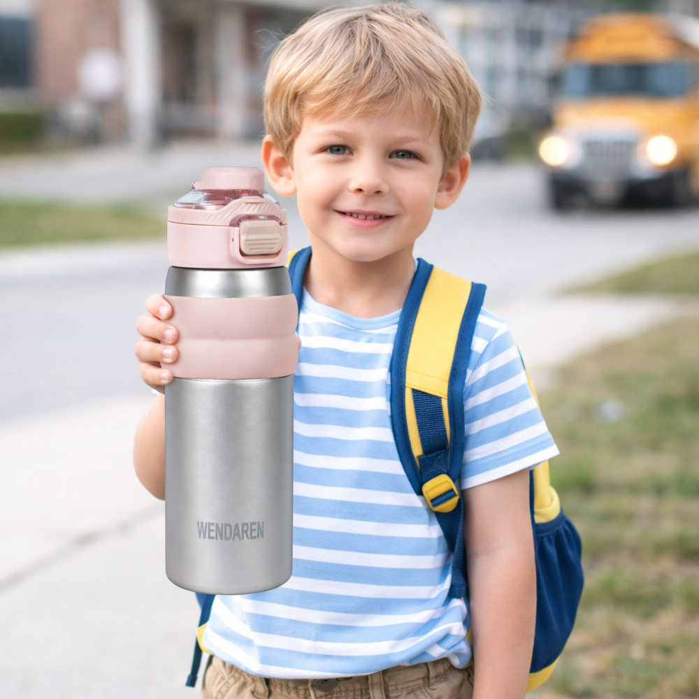 Stainless Steel Vacuum Flask – Hot & Cold Insulated Water Bottle
