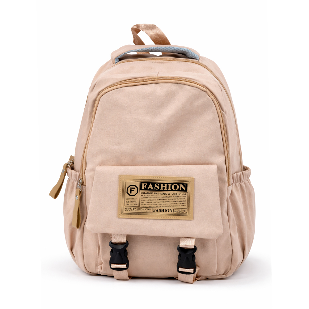 Fashion Multi-Pocket Backpack – Beige (43Cm)