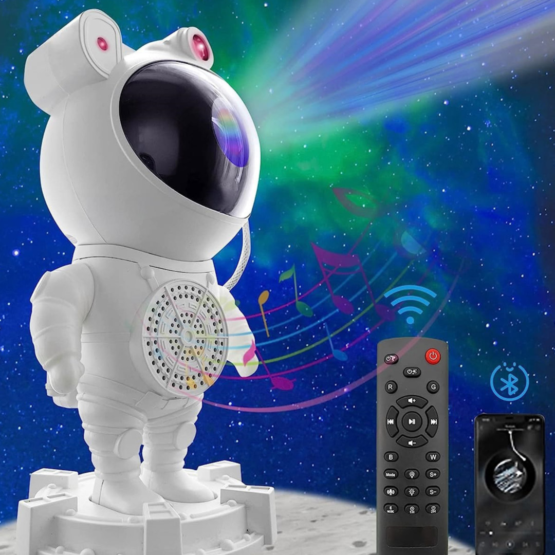Astronaut Galaxy Star Projector - Bluetooth Speaker & Nebula Night Light