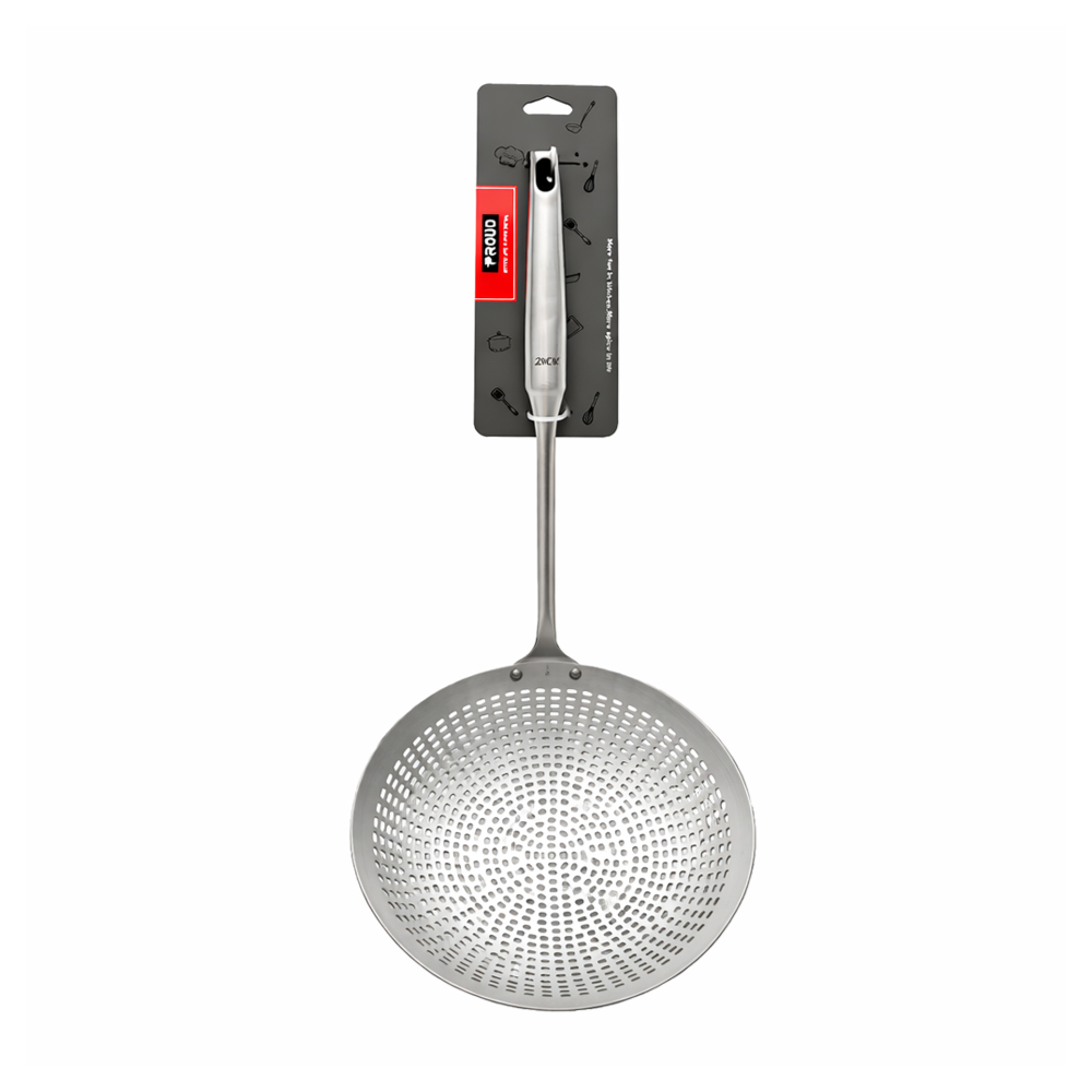 Professional Stainless Steel Skimmer Spoon (46cm), Slotted Skimmer, Colander Spoon