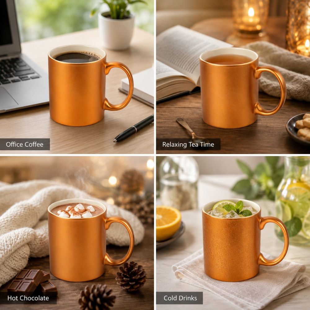 Exclusive Ceramic Coffee Mug Suitable For Sublimation Printing – (9.5 X 8Cm)