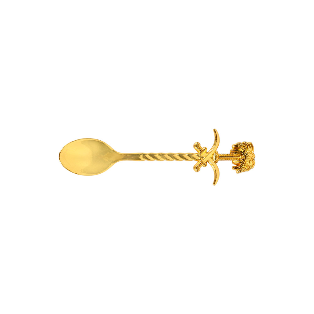 Gold Plated Palm Tree Decorative desert spoon – 11cm