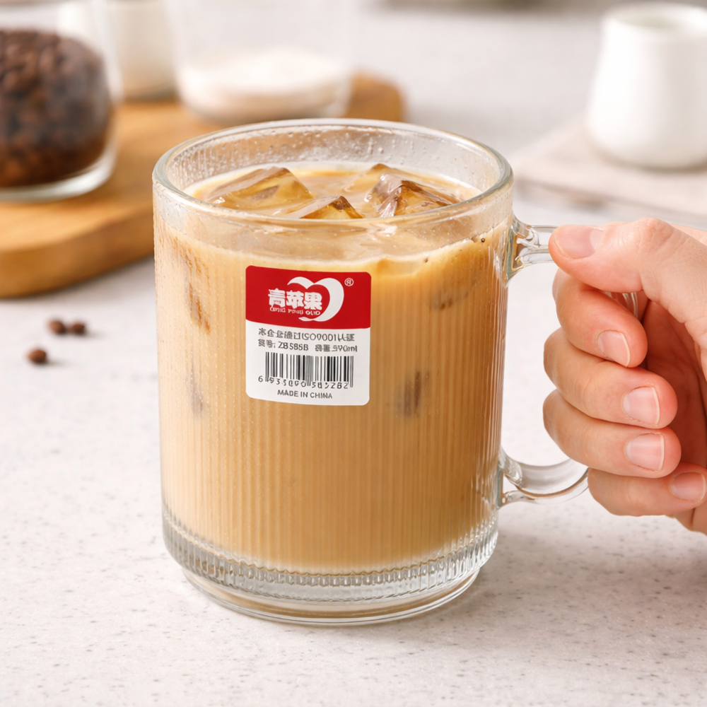 Premium Glass Mug (350ml) – Clear & Heat Resistant