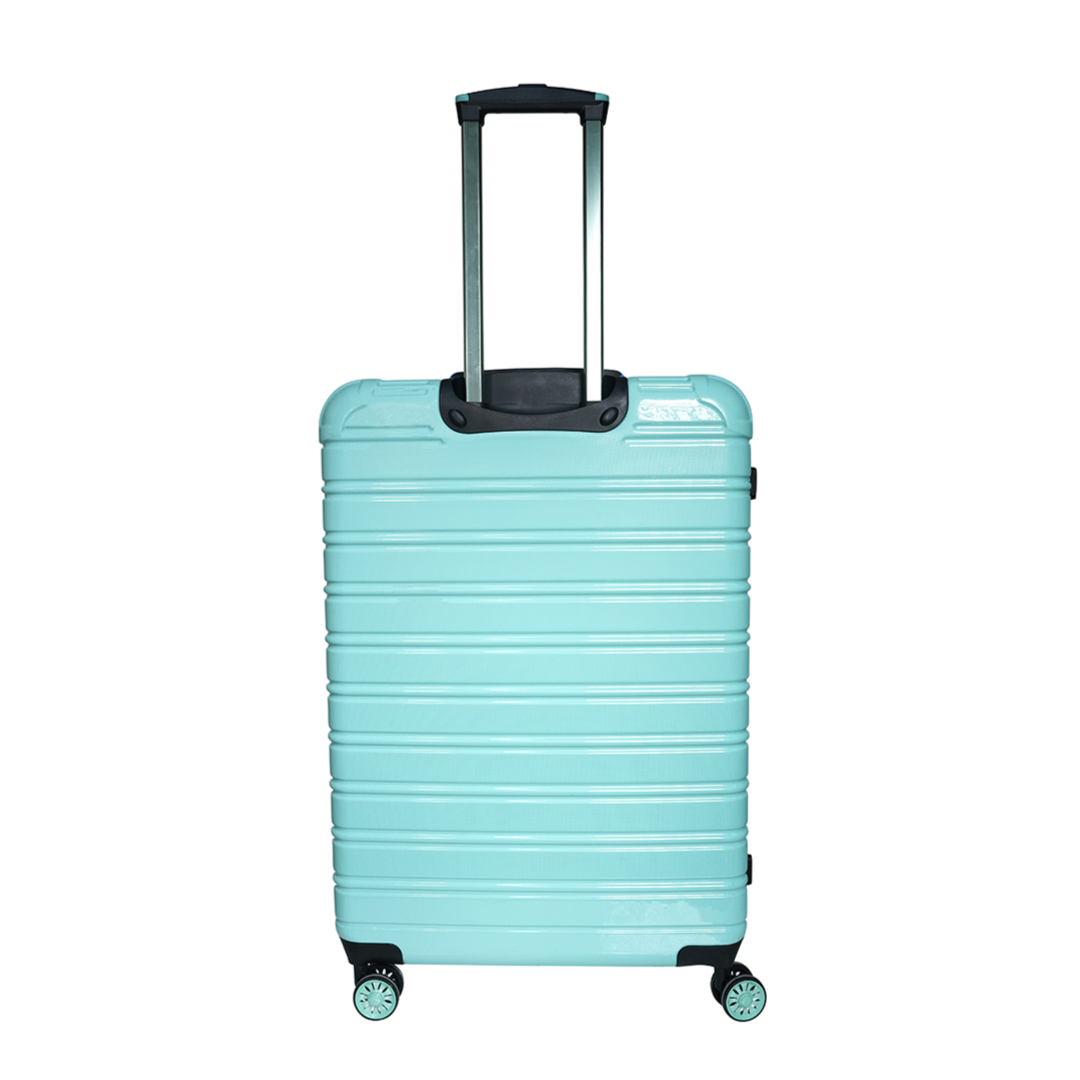 Hard Shell Trolley Suitcase – Mint Blue / Aqua Extra-Large Check-In Travel Luggage