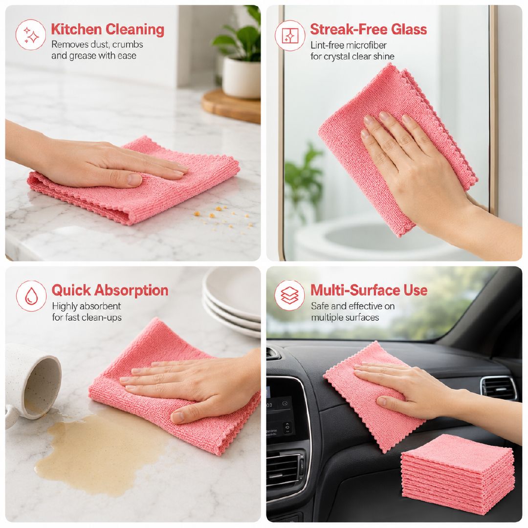 Minimalist Housy Micro-Rainbow Tissue 20-Pack Disposable Microfiber Wipes – 22.5 X 22.5 Cm