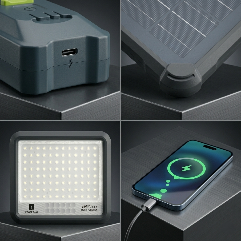 Multifunctional Emergency Solar Light 200W Gd-2308A