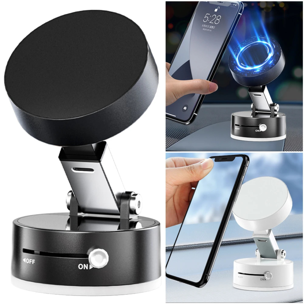 Magnetic Vacuum Suction Phone Holder| Universal Stable MOBILE Holder for Car & Desk -A2