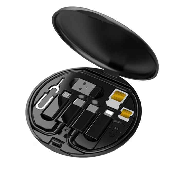 Multi Functional Data Cable Set And Wireless Charging Hub 6 In 1 -Small Mobile Studio