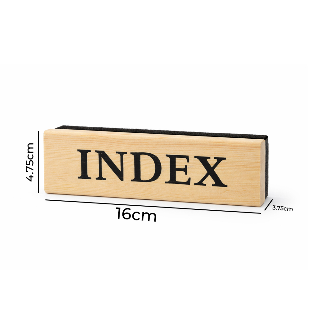 INDEX Premium Wooden Blackboard Eraser – Durable Felt Chalkboard Cleaner
