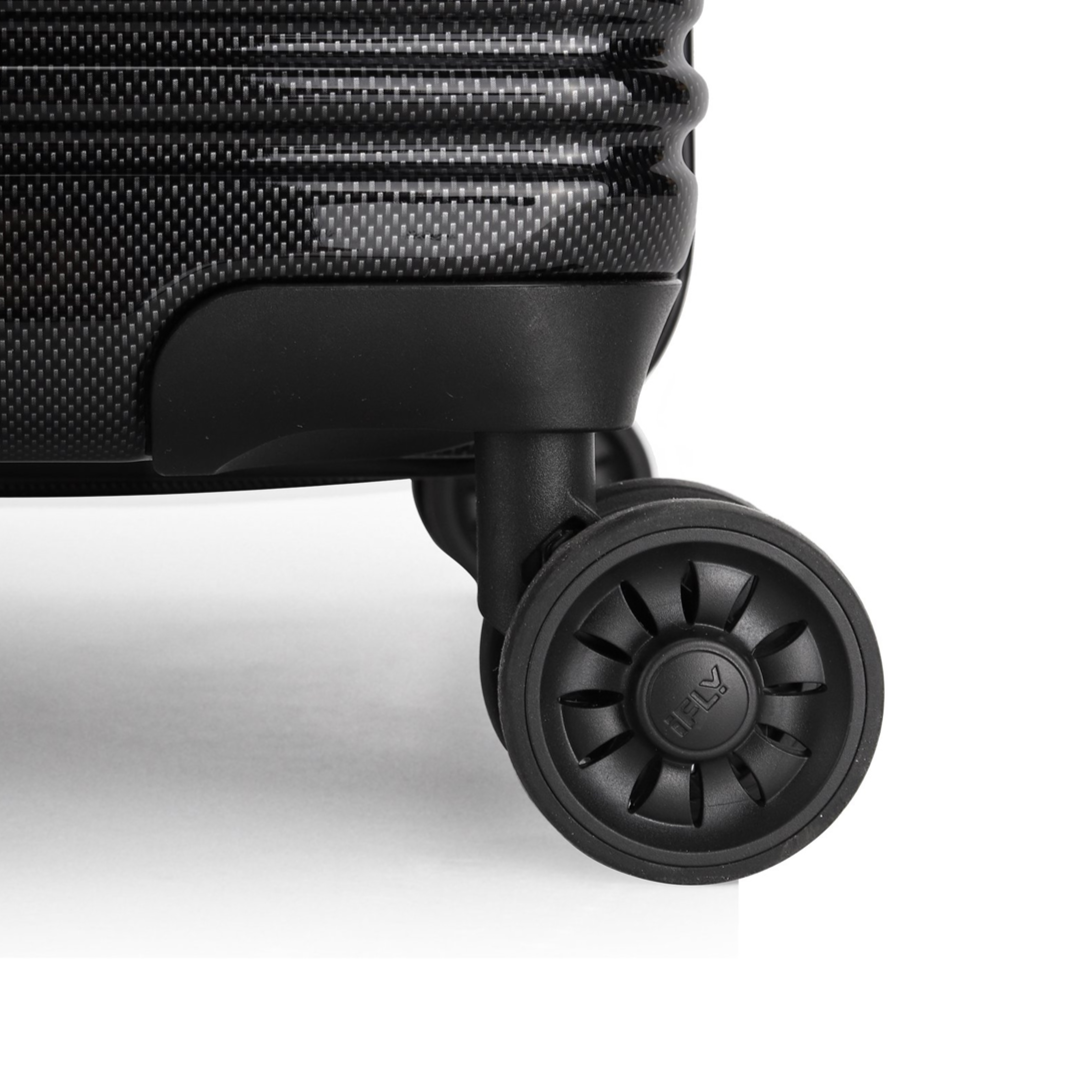Hard Shell Trolley Suitcase – Black | Extra Large Check-In Travel Luggage