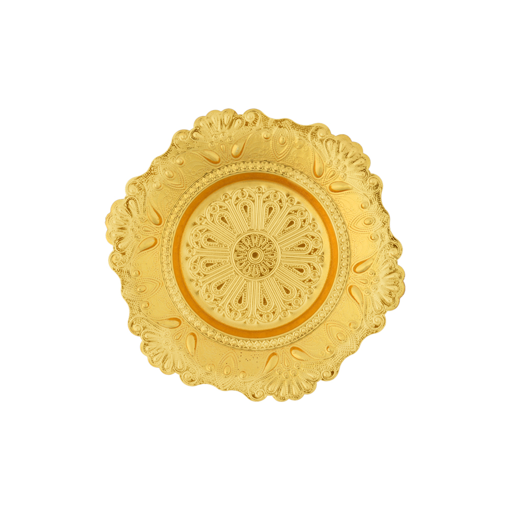 Decorative Gold Mini Dessert & Snack Plate (10cm)