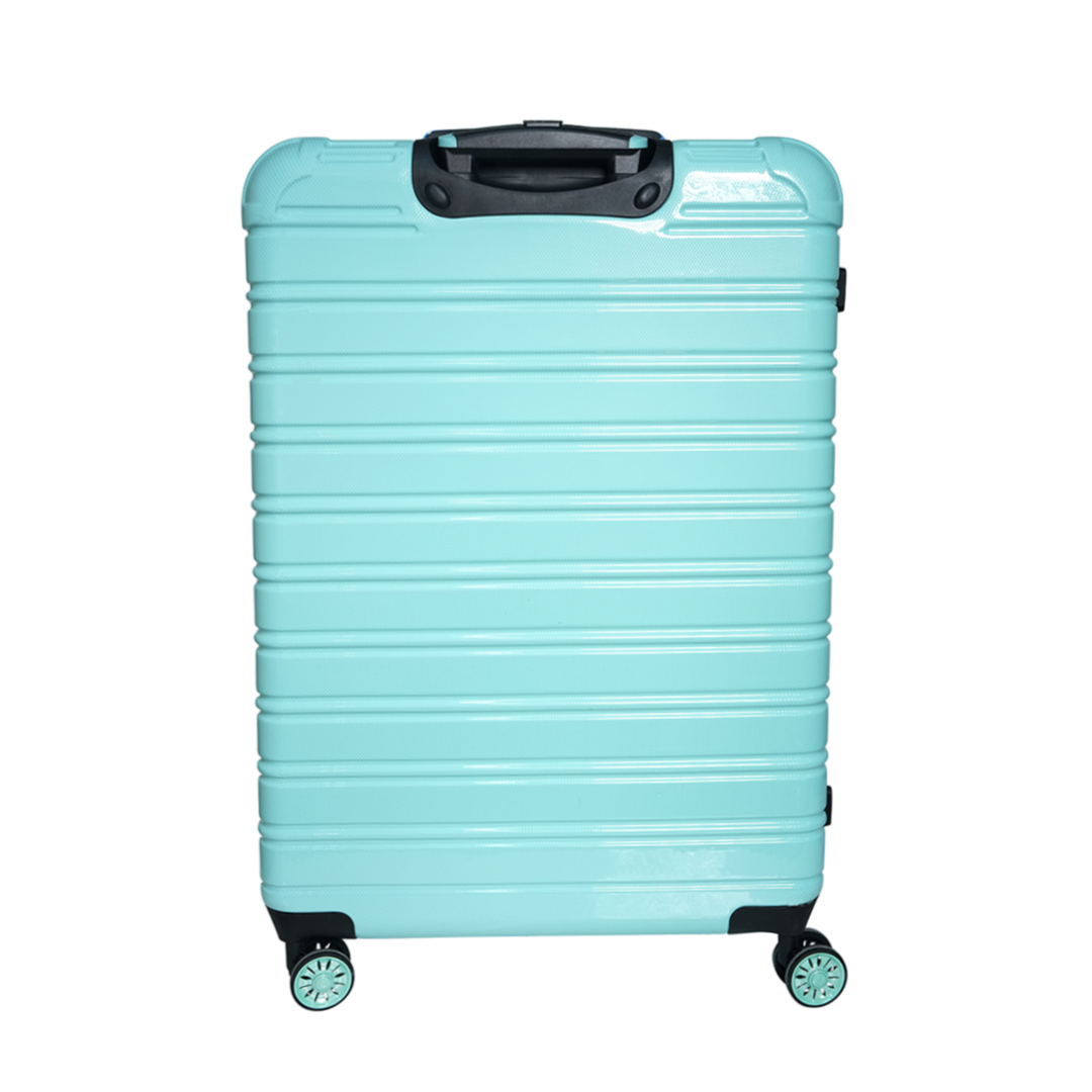 Hard Shell Trolley Suitcase – Mint Blue / Aqua Extra-Large Check-In Travel Luggage