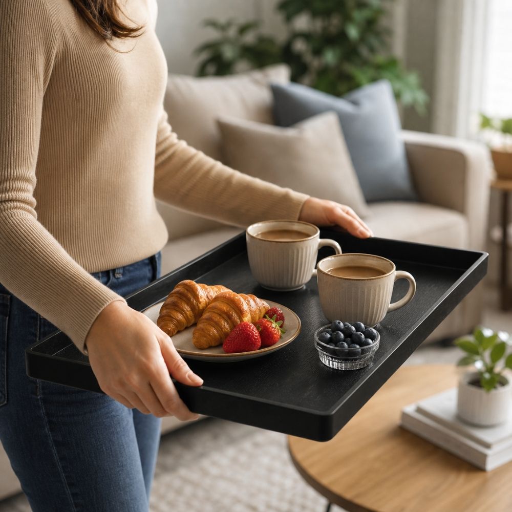 Professional Minimalist Serving Tray – Rectangular Design (34Cm)