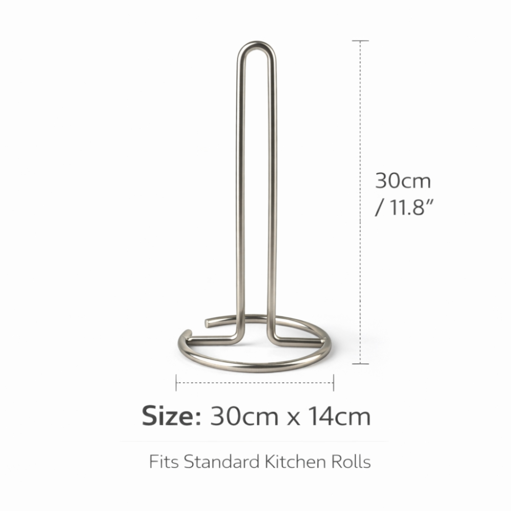 Elegant Minimalist Stainless Steel Paper Towel Holder -height 30cm