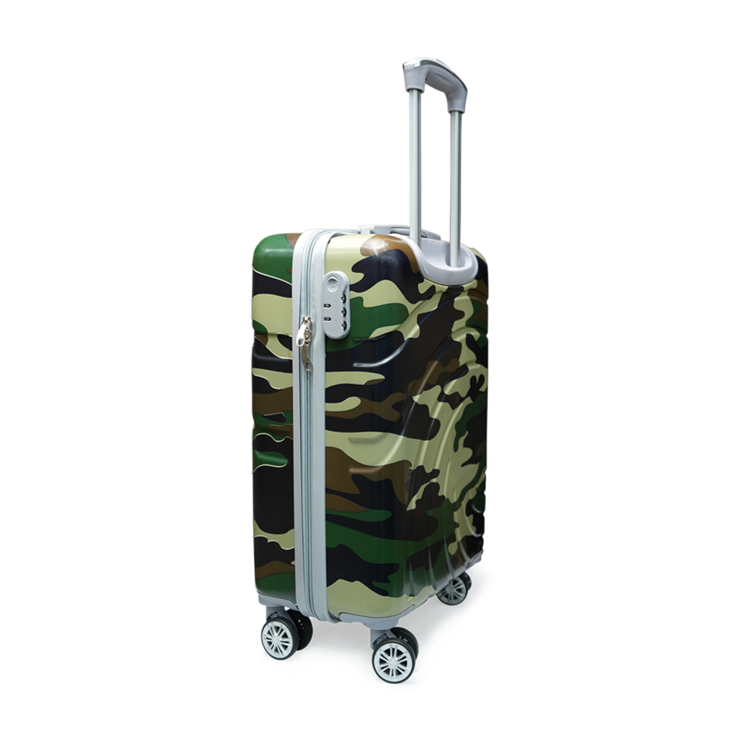 Safari 20-Inch Hard side Spinner Luggage – Camouflage Hard Shell Check-In Suitcase for International Travel & Family Trips