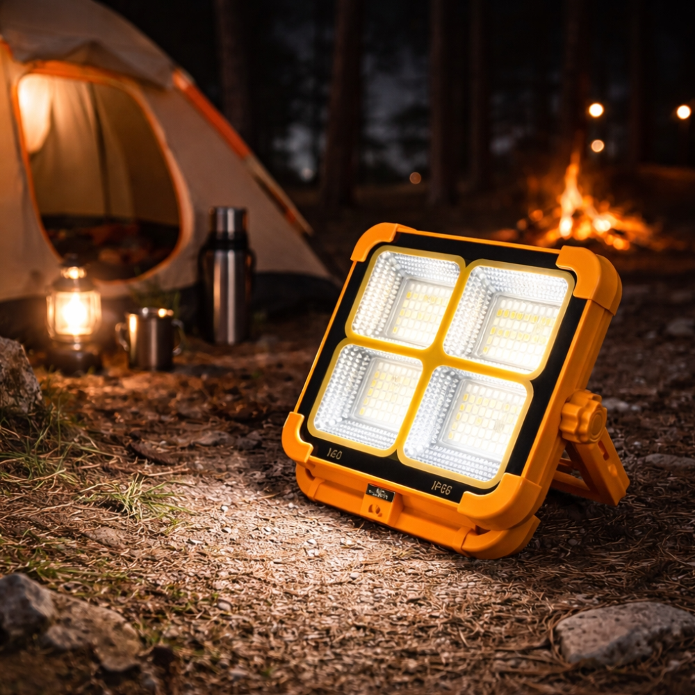 HG DUE Solar LED Emergency Light (HG 66) 288PCS LED, 6000mAh Battery