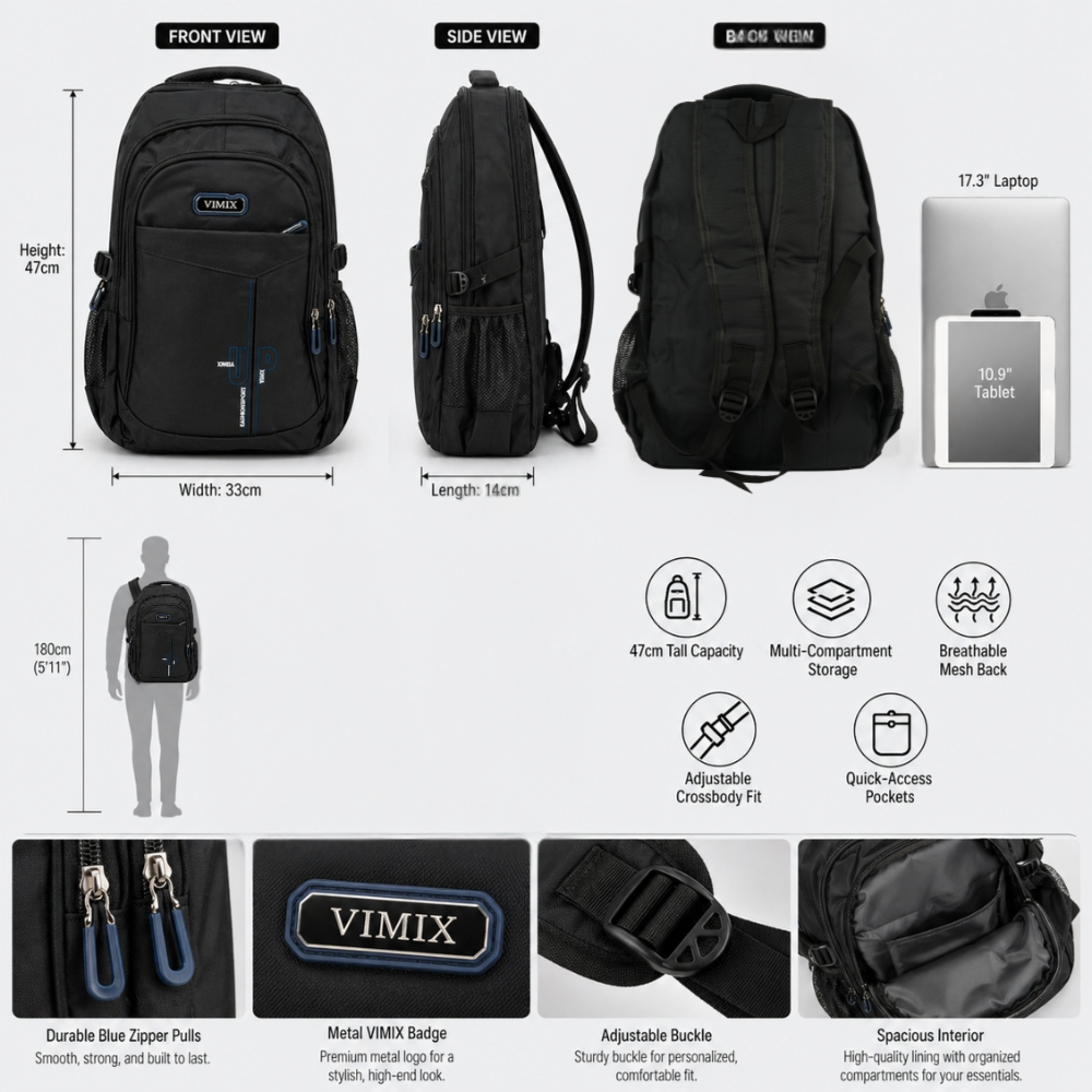 Premium Multipurpose Travel Backpack With Laptop Compartment