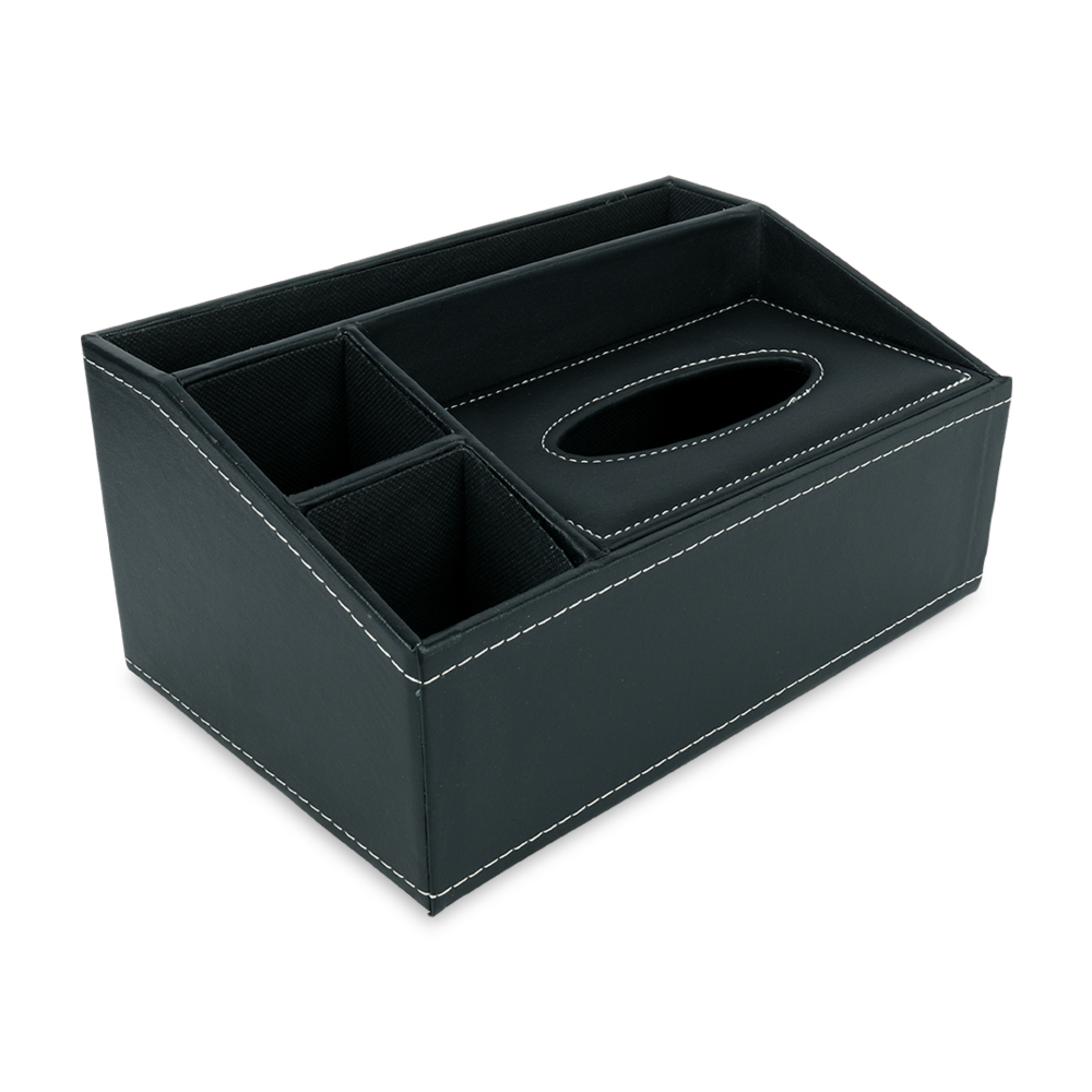 Multi-Purpose Desktop Storage & Tissue Box Organizer