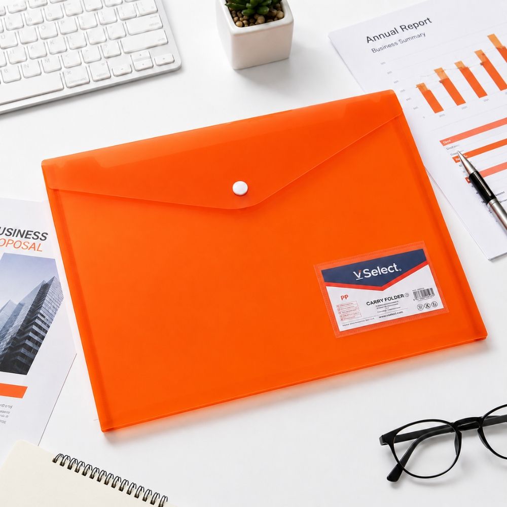 Document Folder – Durable Button File Organizer (34Cm X 24Cm)