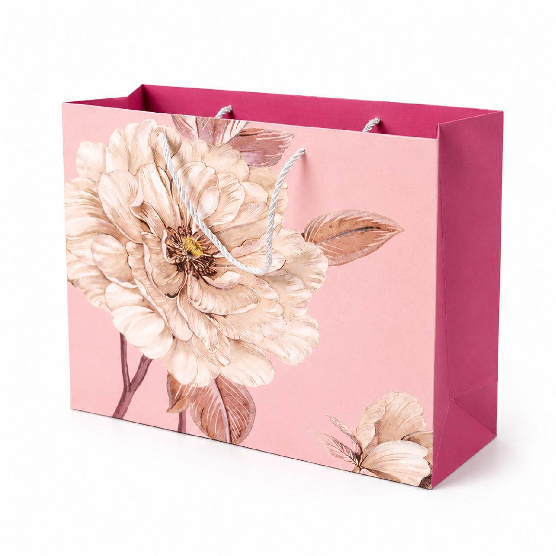 Elegant Floral Paper Gift Bag – (32Cm)
