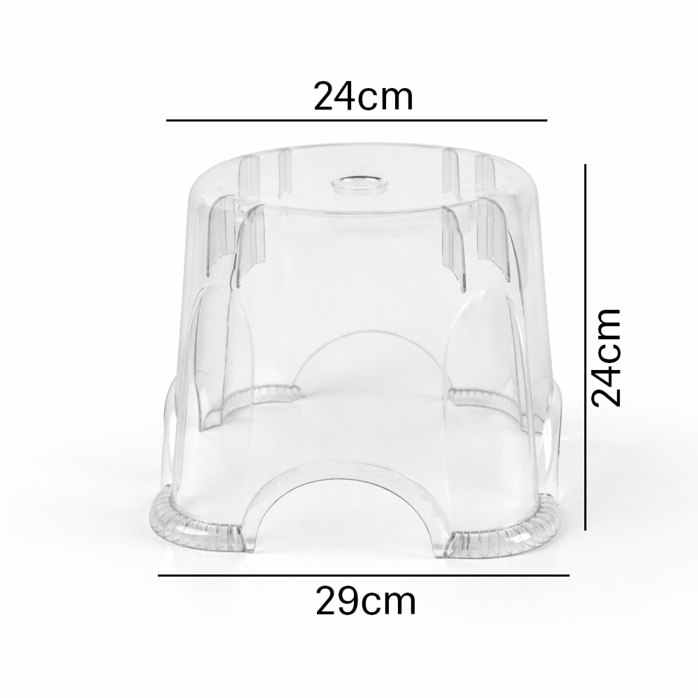 Premium Clear Non Slip Stool | Multipurpose Step & Seating Stool