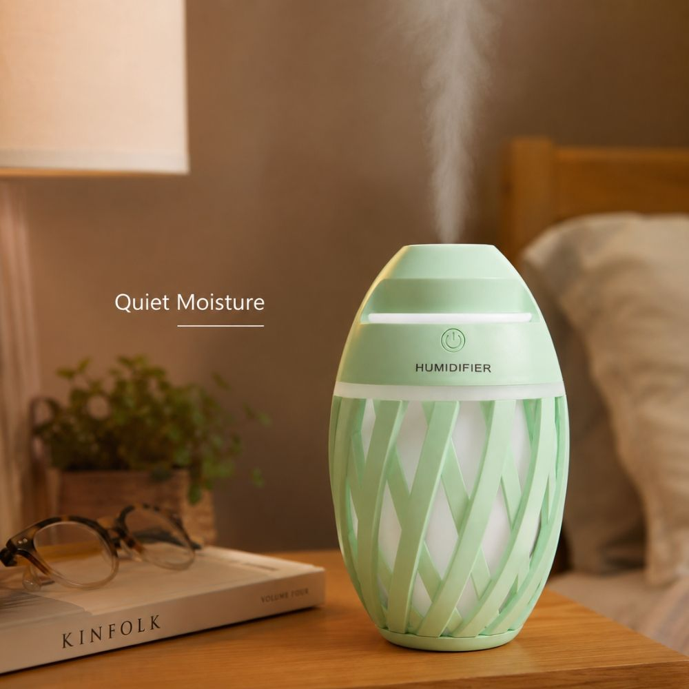 Retro Generics  Shaped Usb Ultrasonic Portable Air Humidifier With Colorful Led Night .; 150 X 90Mm; Pale