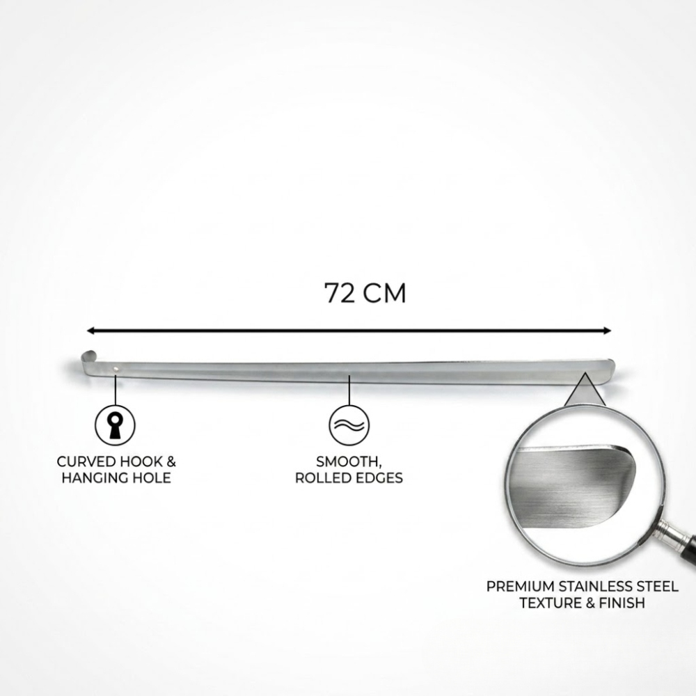 Premium Metal Shoe Horn - 72cm