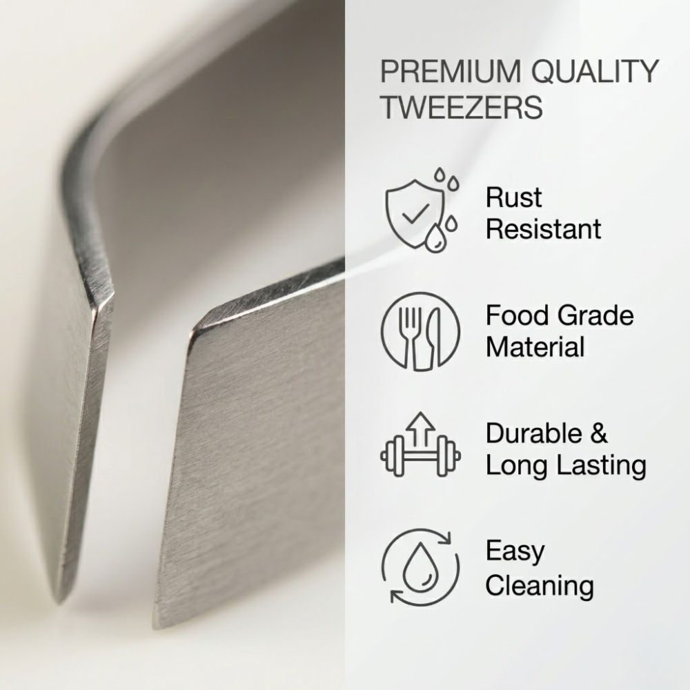 Stainless Steel Fish Bone Remover Tweezers – Precision Fish Bone Picker (11.5cm)
