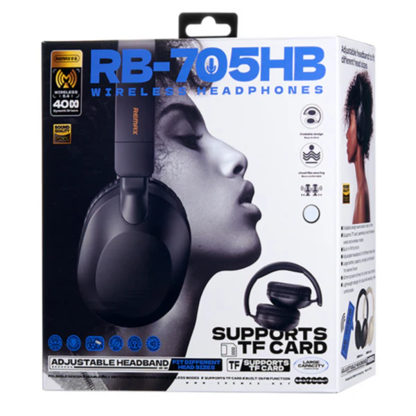 REMAX RB-705HB Wireless Headphones Foldable Design Gaming Headband Earphone Headset
