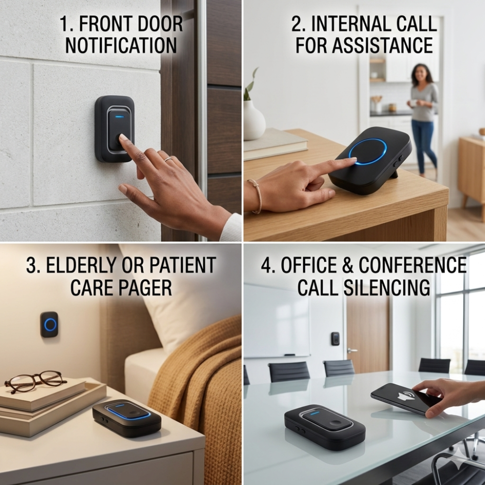 Luckarm Wireless Digital Doorbell - 150m Range & Waterproof (many Melodies)