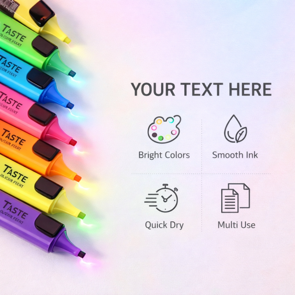 Highlighter Pen Set - 8 Piece Pack