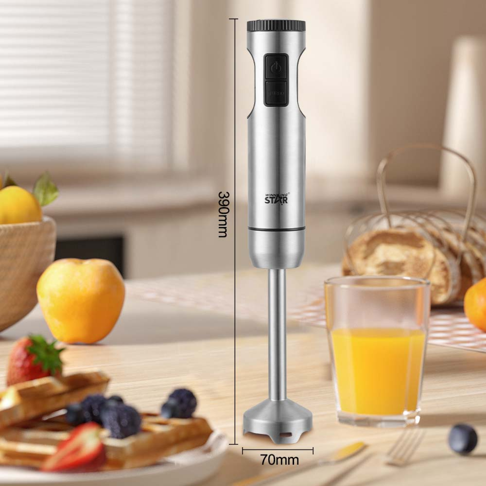 WINNING STAR ST-6550 1000W Upgraded 4 Titanium Enhanced Blade Kitchen Stainless Steel Hand Mixer Electric Hand Blender