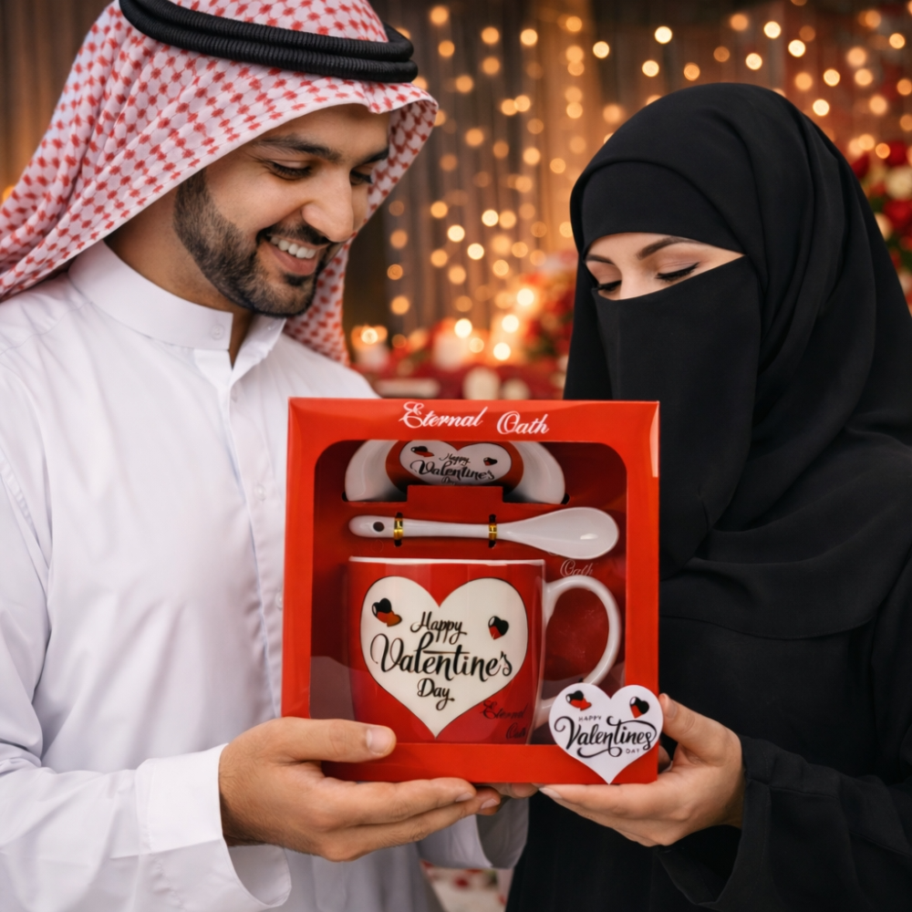 Valentine-themed mug set
