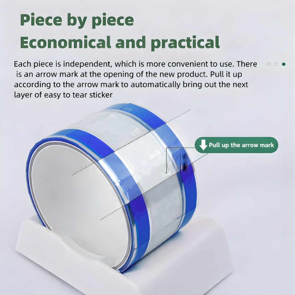 Desktop Adhesive Tape with Holder 12cm x 11cm – Office Tape Dispenser with Clear Tape Roll