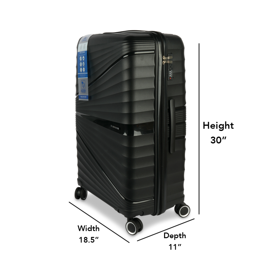 Black Rose 28-Inch Extra Spacious Luggage – Ultra-Durable Hard-shell Trolley for Effortless Travel.