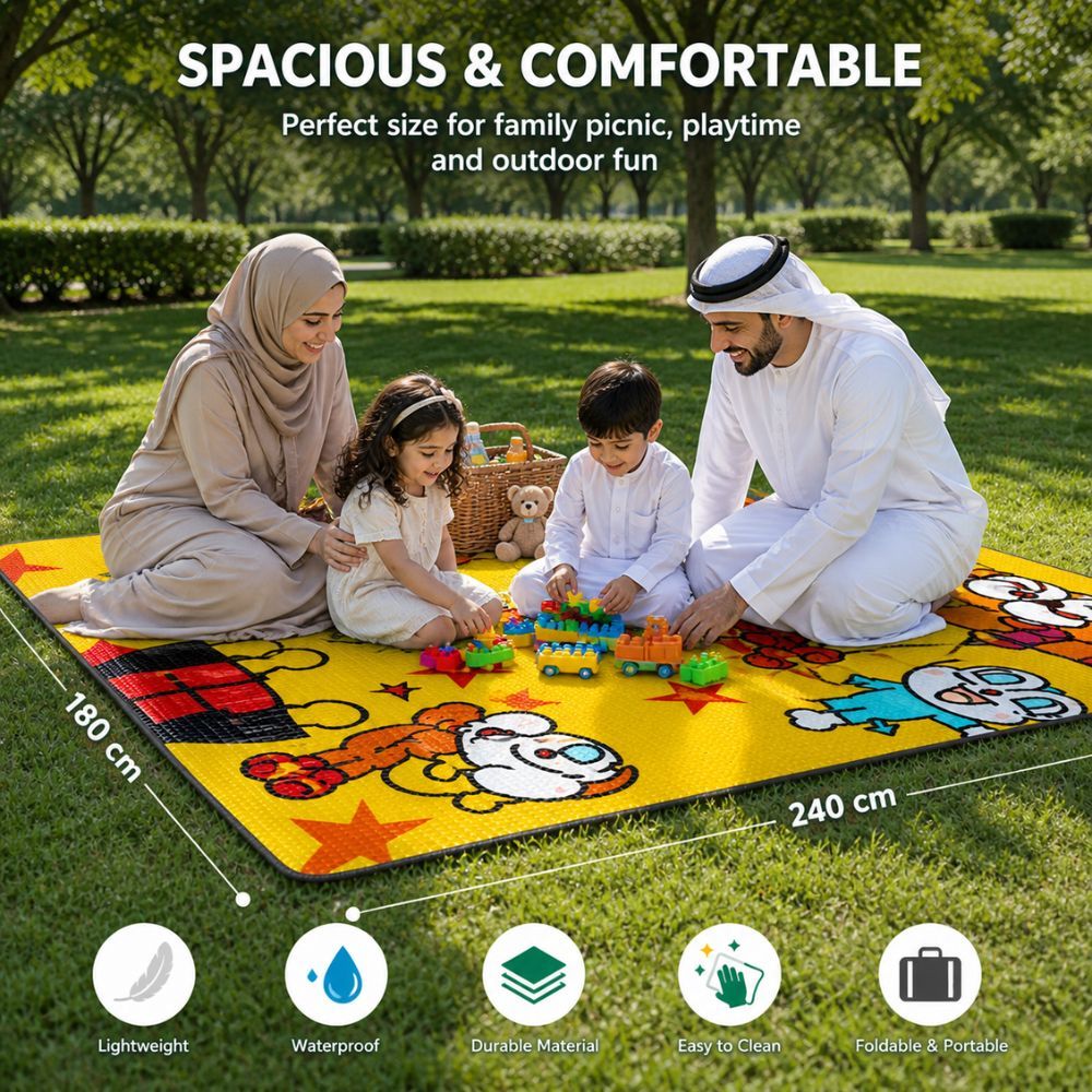 Premium Waterproof Foldable Large Family Picnic And Outdoor Play Mat