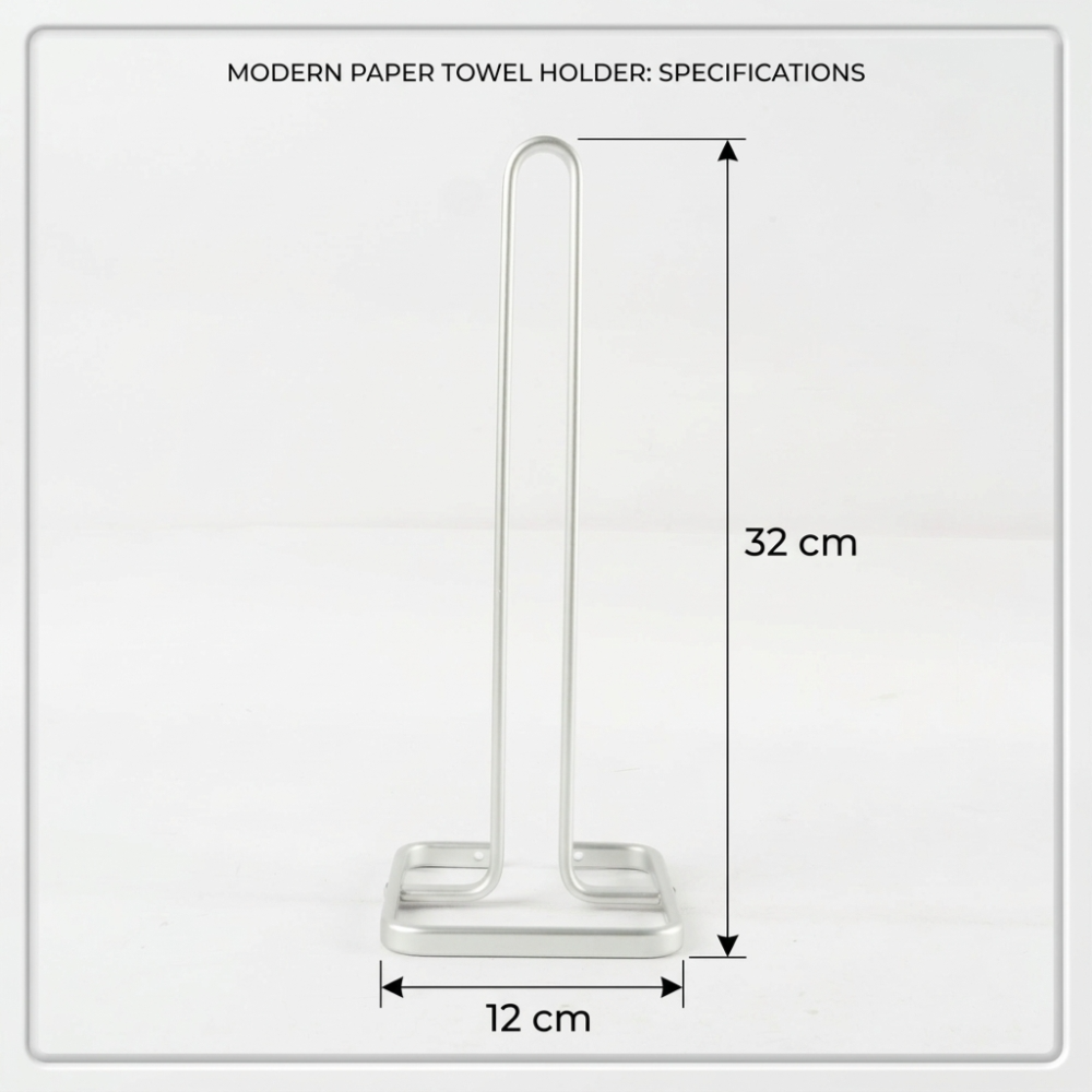 Modern Stainless Steel Versatile Kitchen Tissue Roll Holder And Organizer