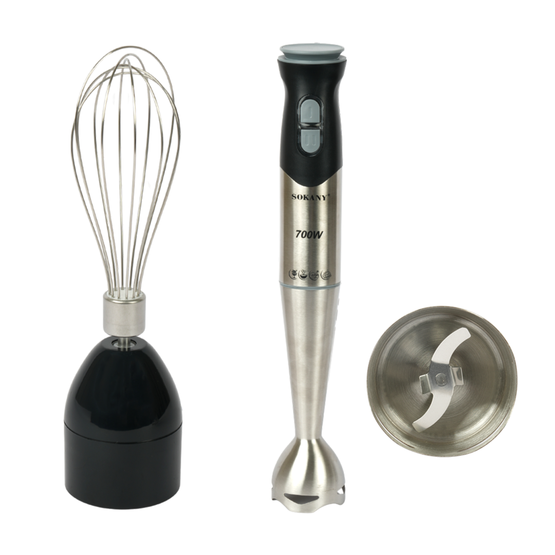 Sokany 4-in-1 Hand Blender Set – 700W High Power, 20 Speeds & Ice Crushing
