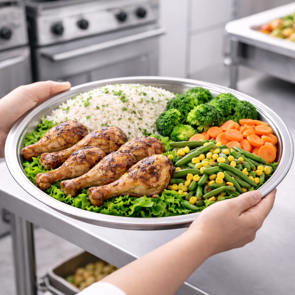 Premium Stainless Steel Round Plate 30cm – Durable Dining & Serving Plate for Home & Kitchen